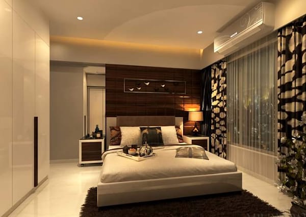 Contemporary Master Bedroom Suite & Wood Panelling